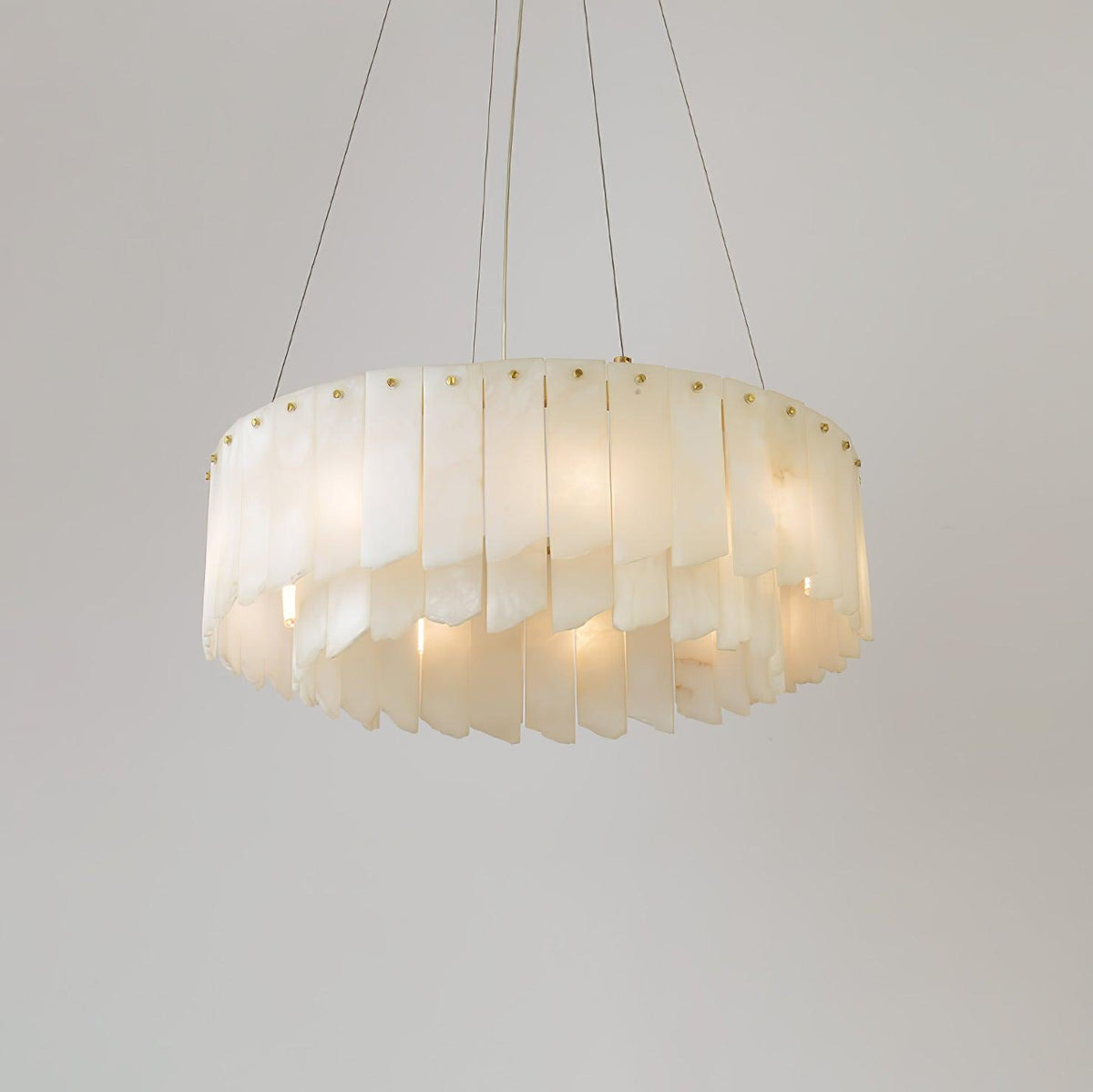 Alabaster Cascade Tiered Chandelier 22.4"-47.2"