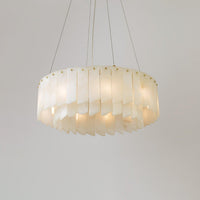 Alabaster Cascade Tiered Chandelier 22.4"-47.2"