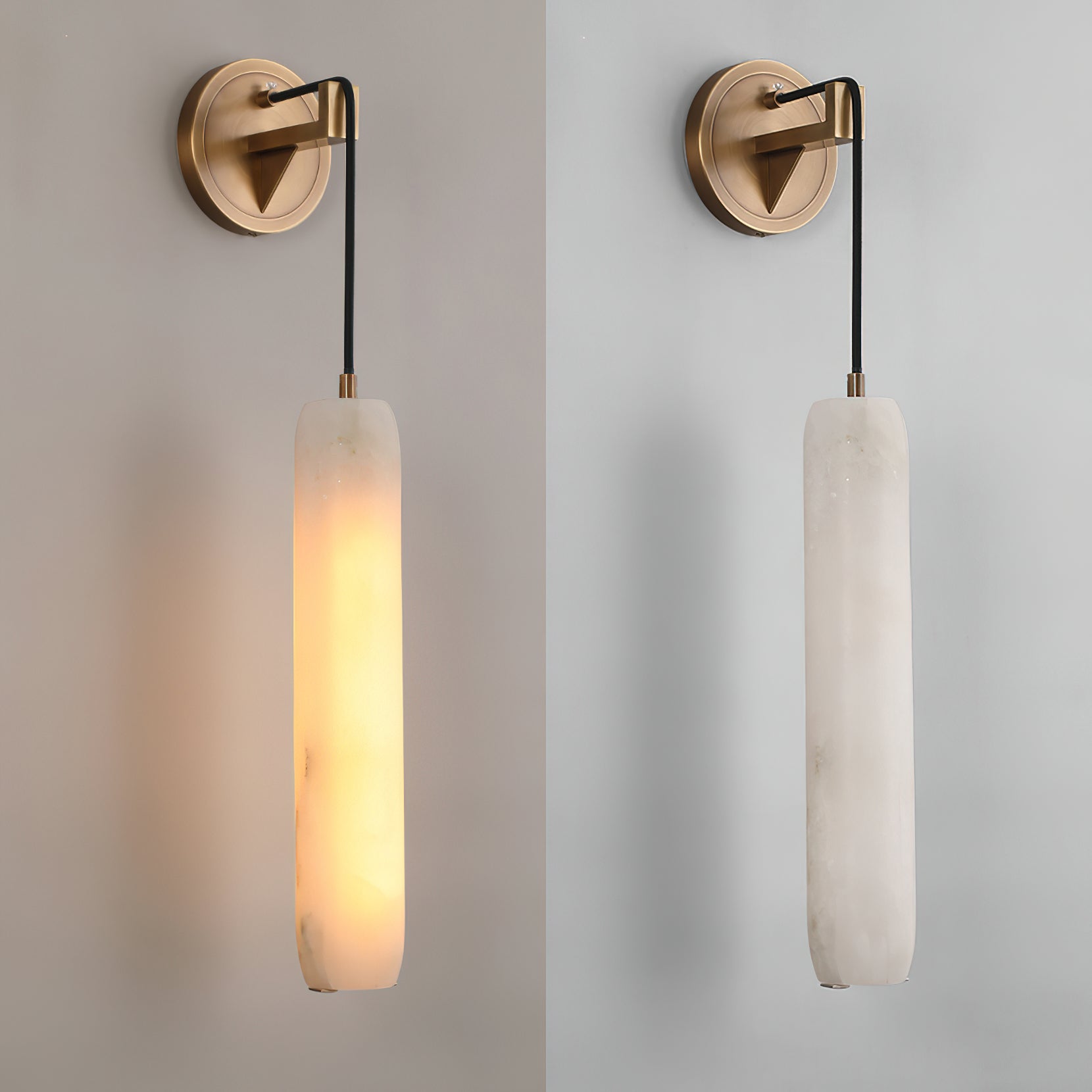 Alabaster Flute Wall Lamp