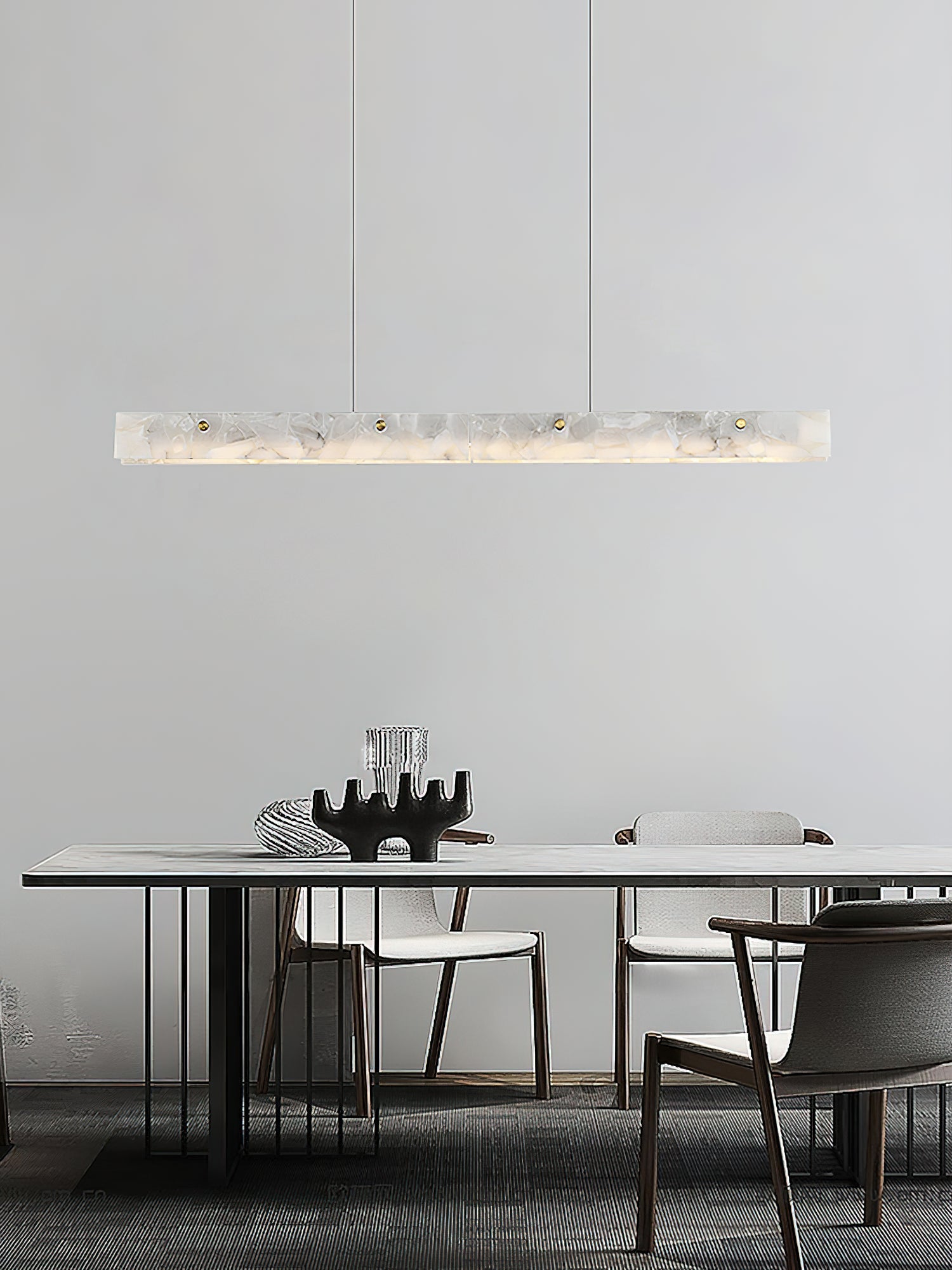 Alabaster LED Modern Linear Pendant Light