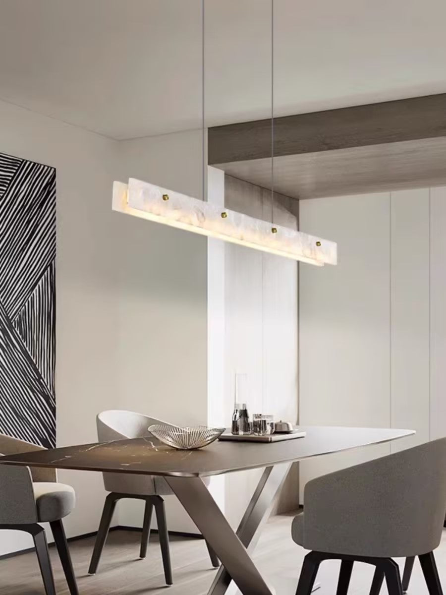 Alabaster LED Modern Linear Pendant Light