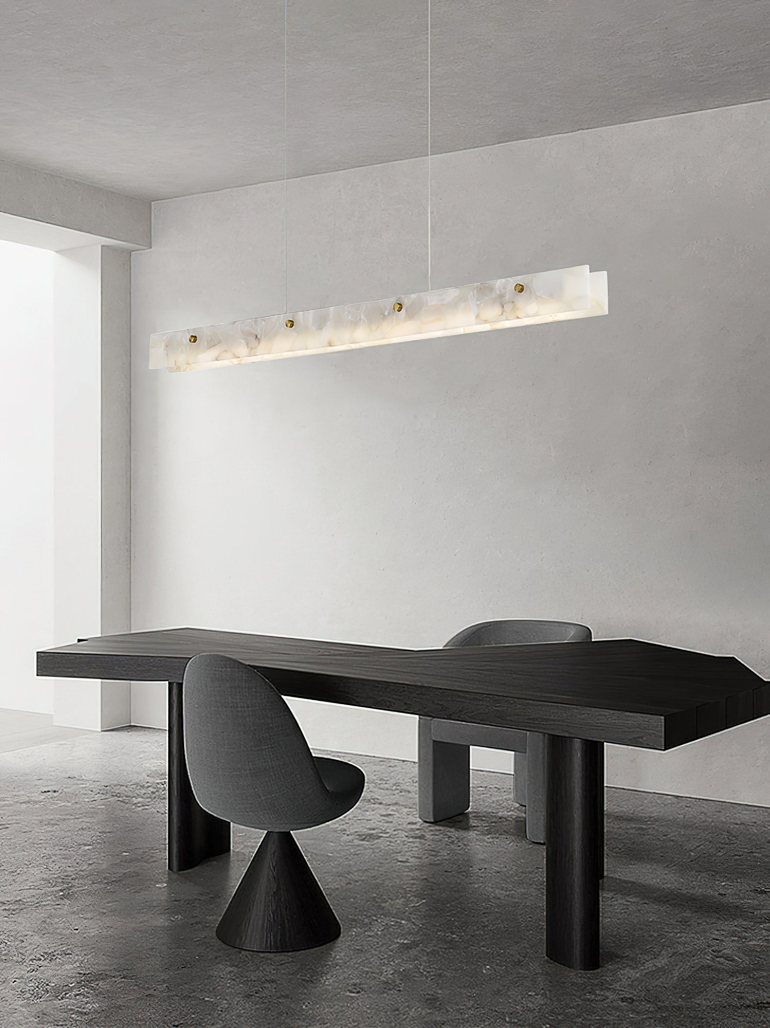 Alabaster LED Modern Linear Pendant Light