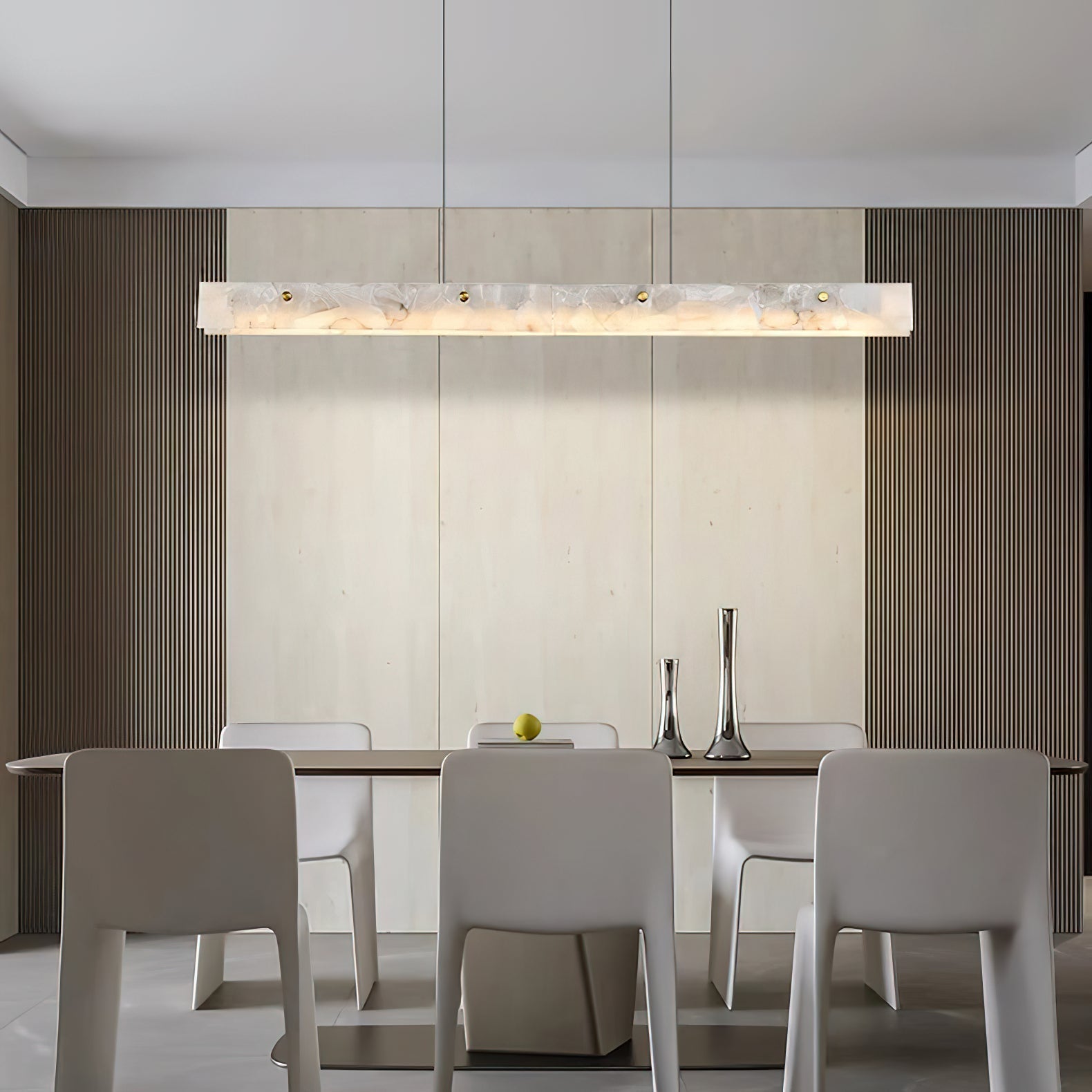 Alabaster LED Modern Linear Pendant Light