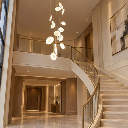Alabaster Long Staircase Chandelier