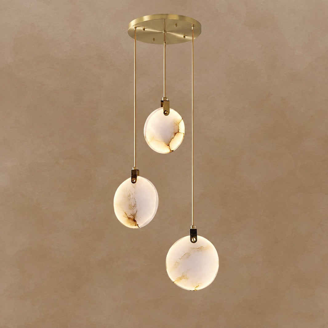 Alabaster Long Staircase Chandelier
