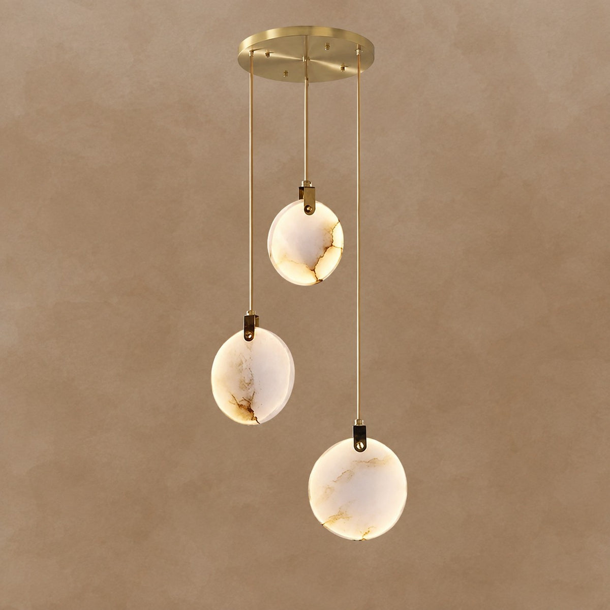 Alabaster Long Staircase Chandelier