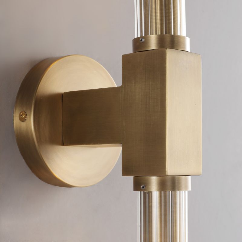 HA Candlestick Glass Wall Sconce for Bedroom