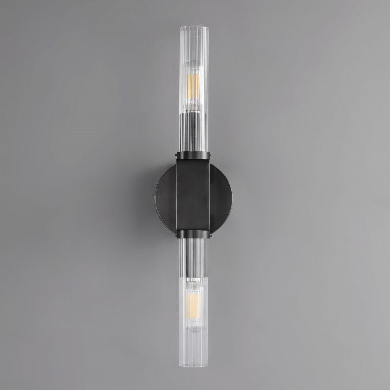 HA Candlestick Glass Wall Sconce for Bedroom