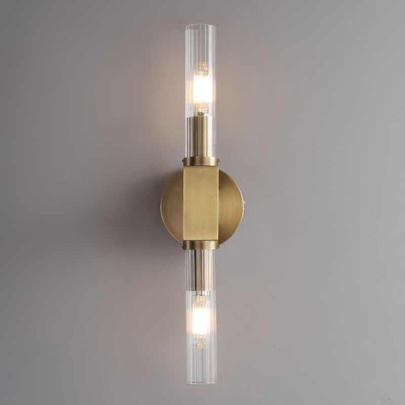 HA Candlestick Glass Wall Sconce for Bedroom