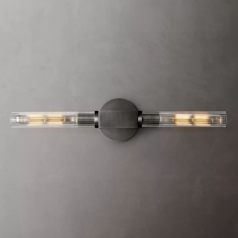 HA Candlestick Glass Wall Sconce for Bedroom