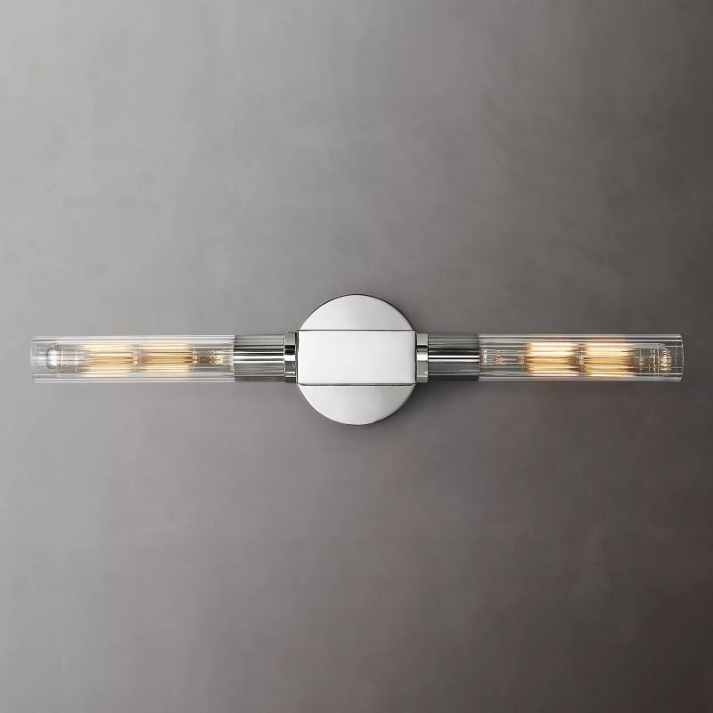 HA Candlestick Glass Wall Sconce for Bedroom