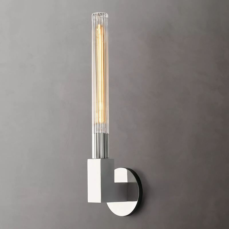 HA Candlestick Glass Wall Sconce for Bedroom