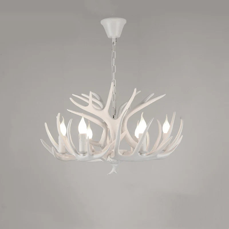 Affordable Vintage Rustic Resin Antler Candelabra Chandelier for Living Room / Restaurant / Cafe / Bar