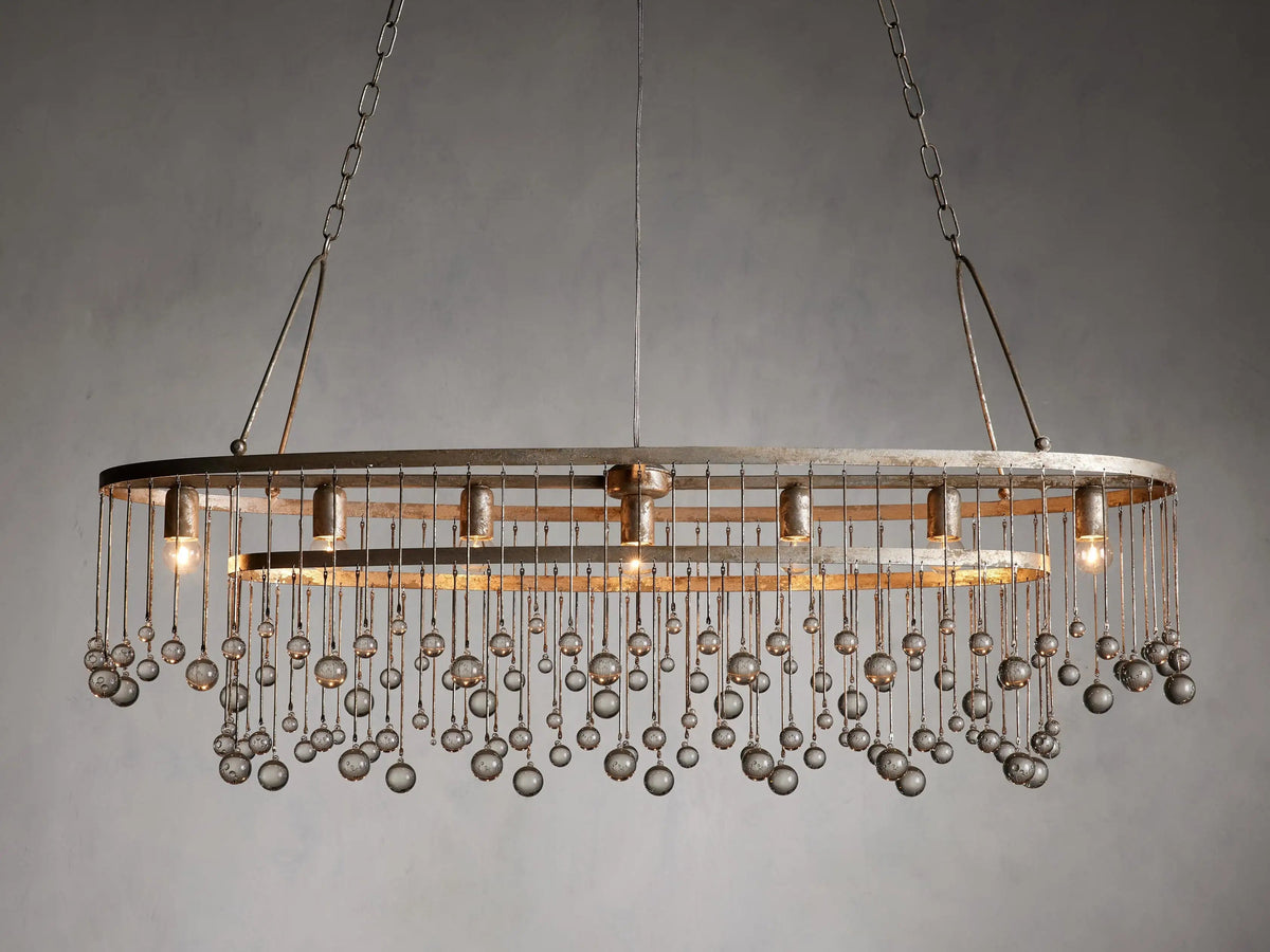Crystal Ball Averline 7 Light Oval Chandelier