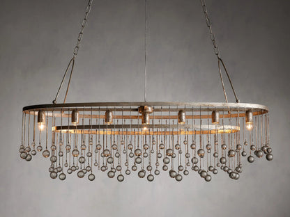 Crystal Ball Averline 7 Light Oval Chandelier