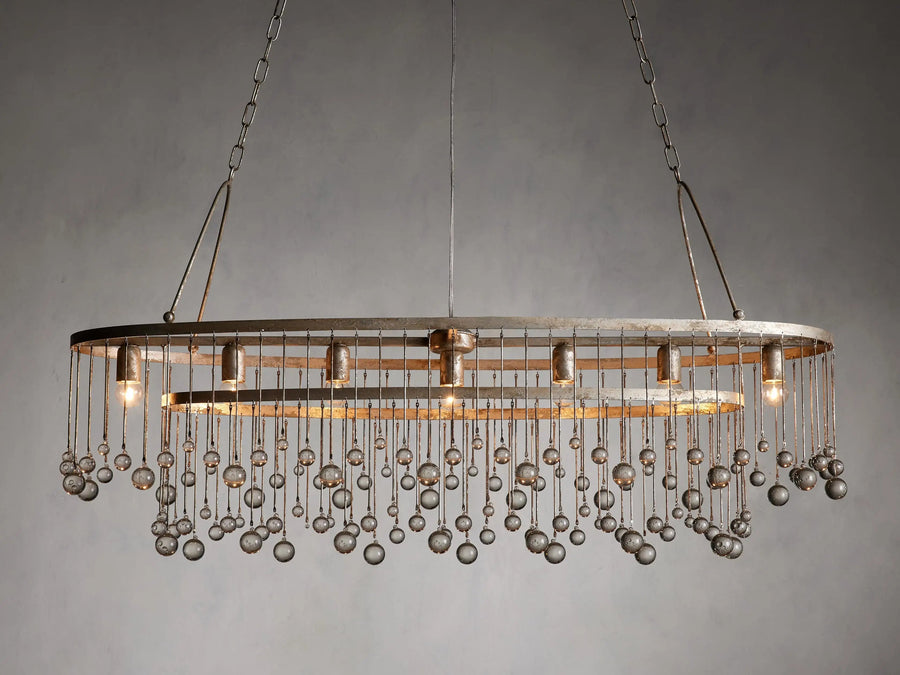 Crystal Ball Averline 7 Light Oval Chandelier
