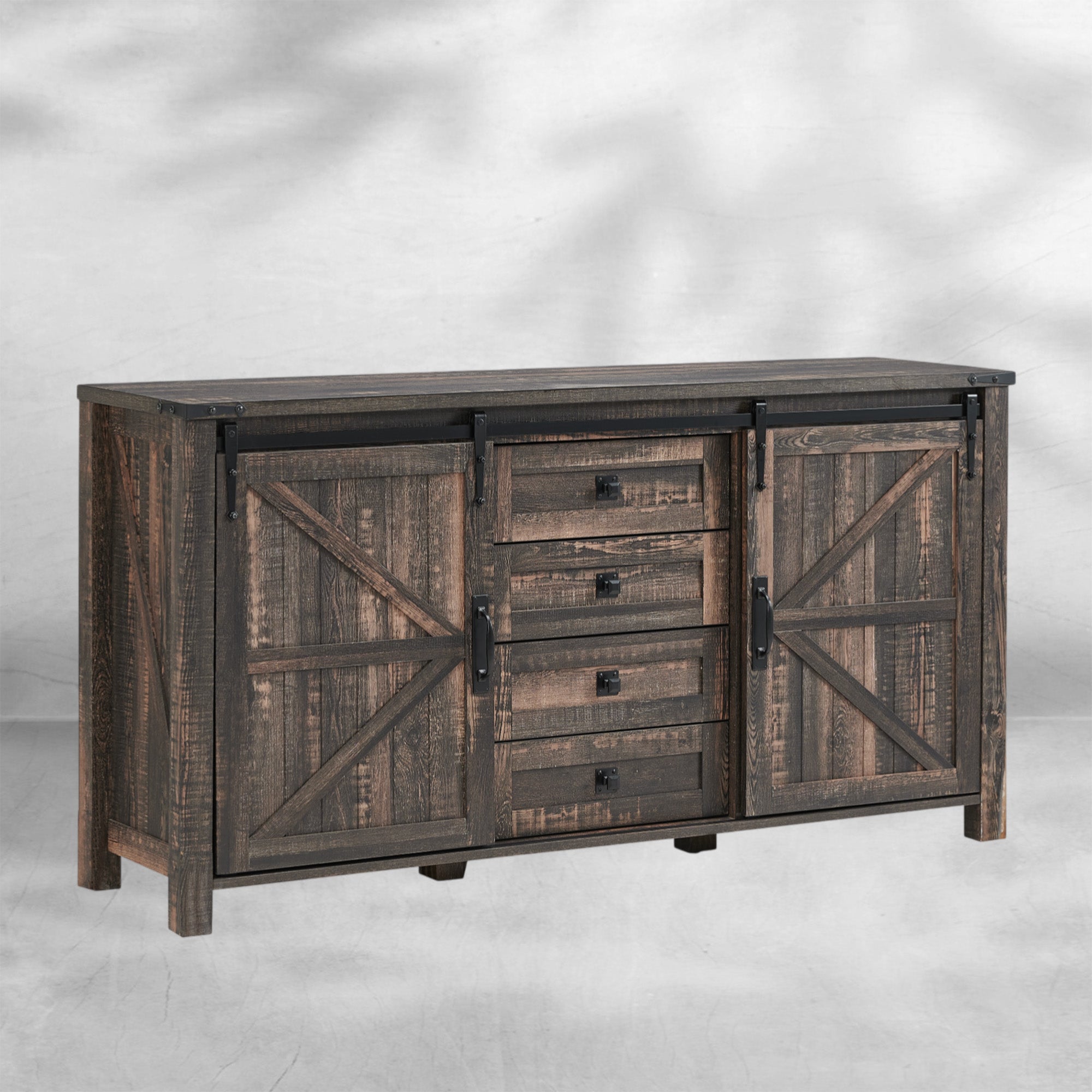 Farmhouse Dresser with Barn Doors 60''