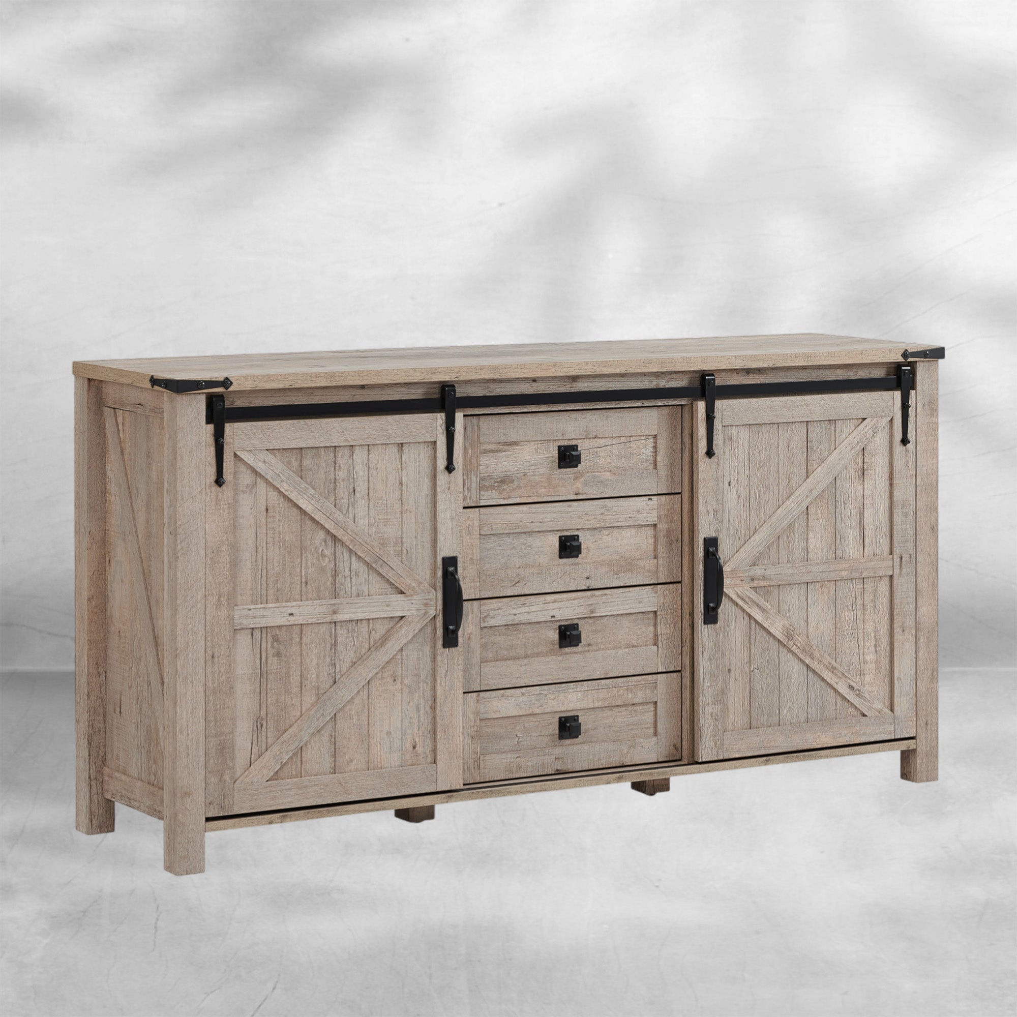Farmhouse Dresser with Barn Doors 60''