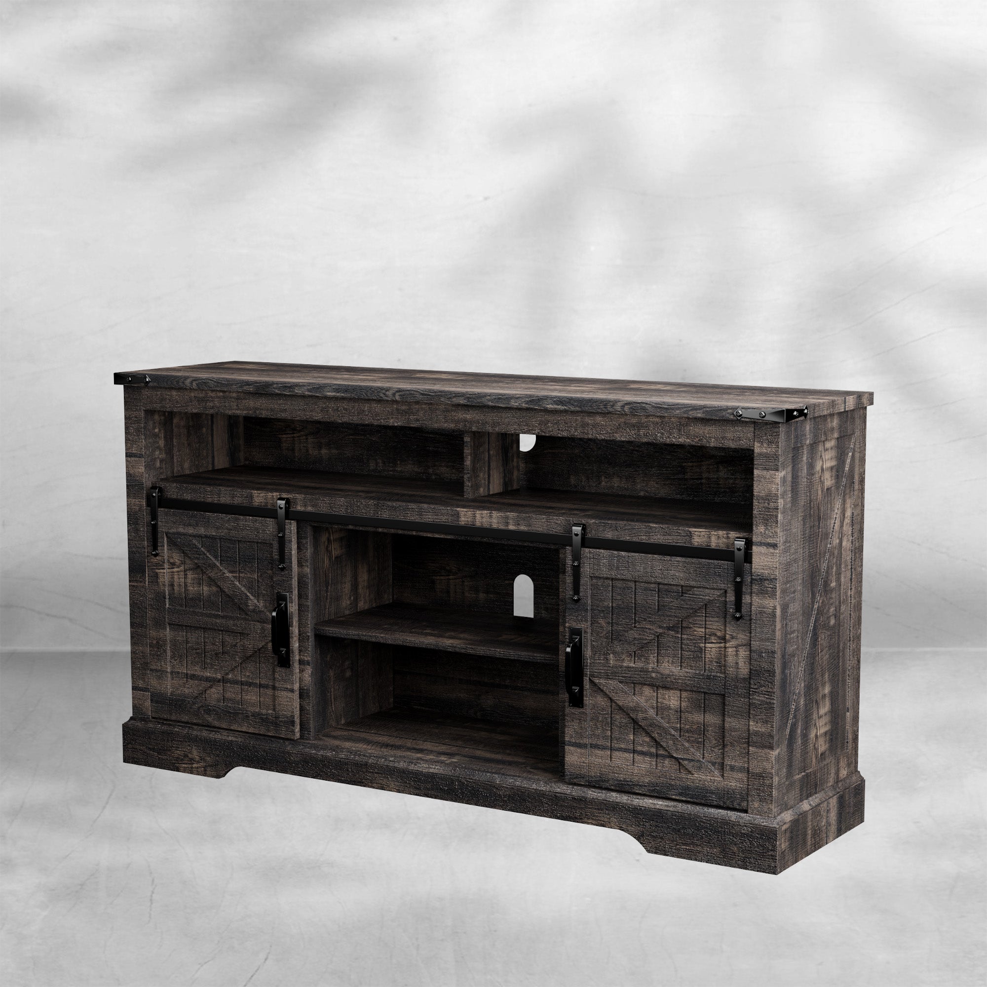Farmhouse Entertainment Center for 65 Inch TV Stand with Barn Door