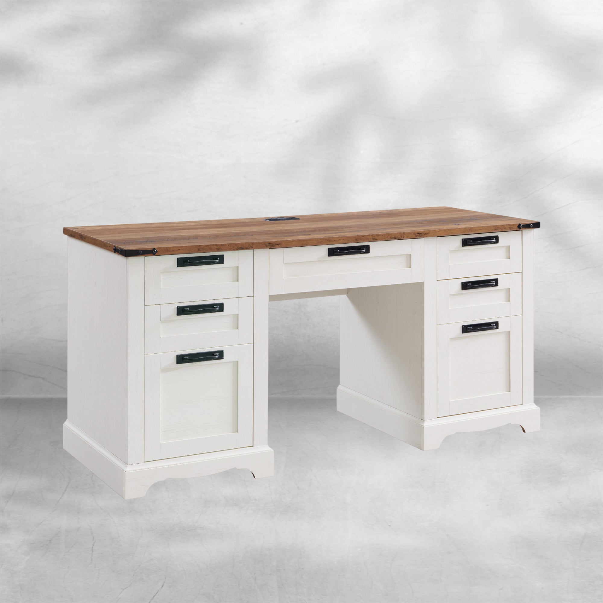 Farmhouse Executive Desk 60" with Charging Station