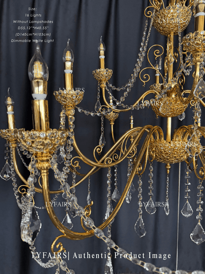Baroque Revival  Crystal Chandelier with Jewelry-Level Craft and Crystals
