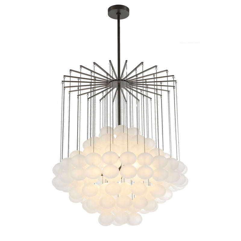 Baubles 6 Light Chandelier, Modern Round Glass Chandelier