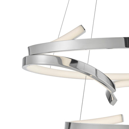 Beijing LED adjustable Round Chandelier Chrome