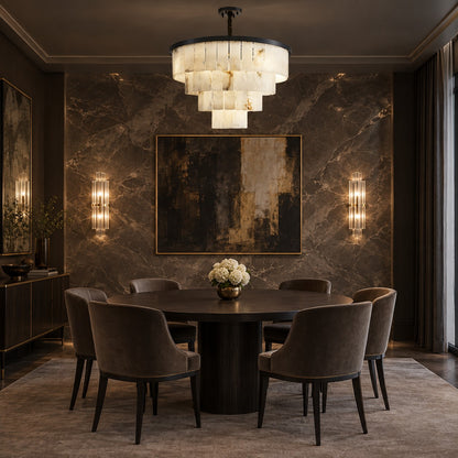 Black Copper Alabaster Chandelier 18"-43"
