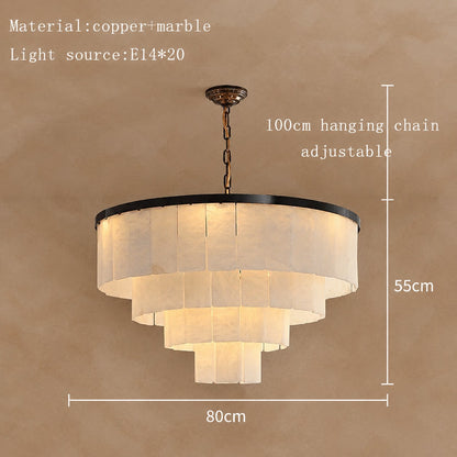Black Copper Alabaster Chandelier 18"-43"