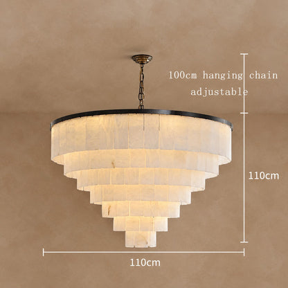 Black Copper Alabaster Chandelier 18"-43"