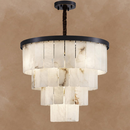 Black Copper Alabaster Chandelier 18"-43"
