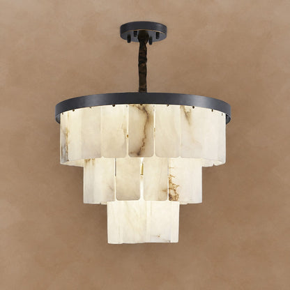 Black Copper Alabaster Chandelier 18"-43"