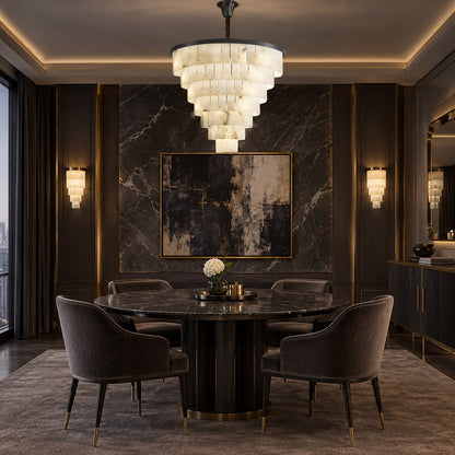 Black Copper Alabaster Chandelier 18"-43"