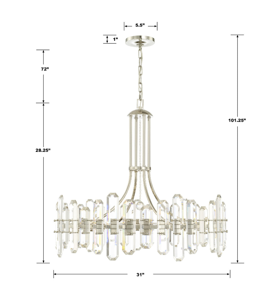 Balton 12 Light Chandelier