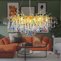 Doris Rain Crystal Branch Chandelier 45"L