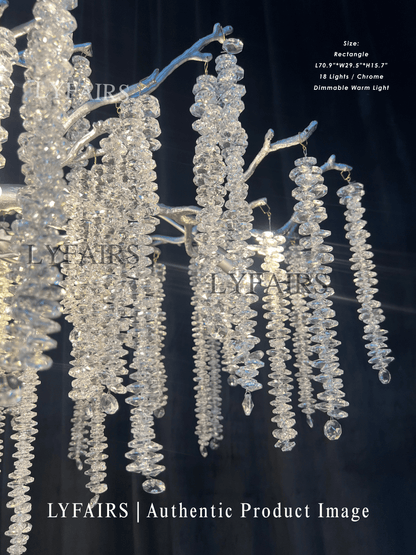 Branch Style Ceiling Light Crystal Icicle Chandelier