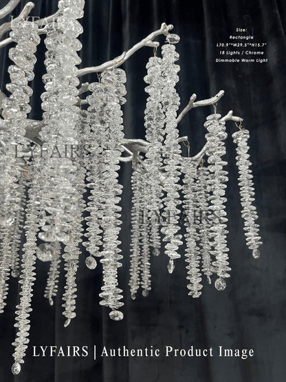 Branch Style Ceiling Light Crystal Icicle Chandelier