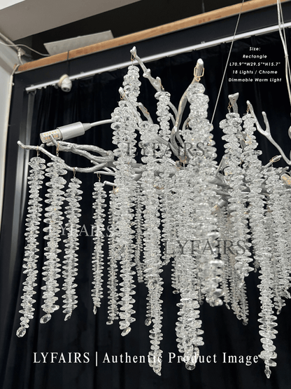 Branch Style Ceiling Light Crystal Icicle Chandelier