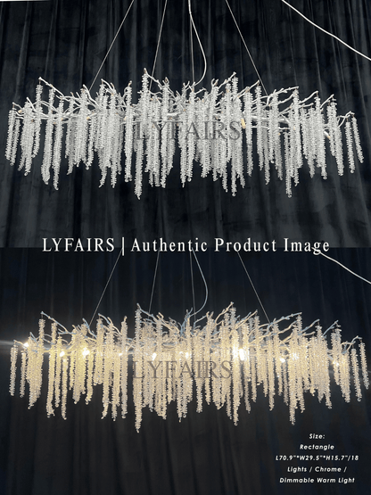 Branch Style Ceiling Light Crystal Icicle Chandelier