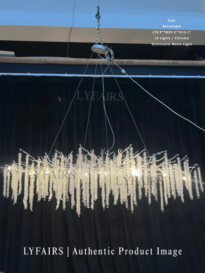 Branch Style Ceiling Light Crystal Icicle Chandelier