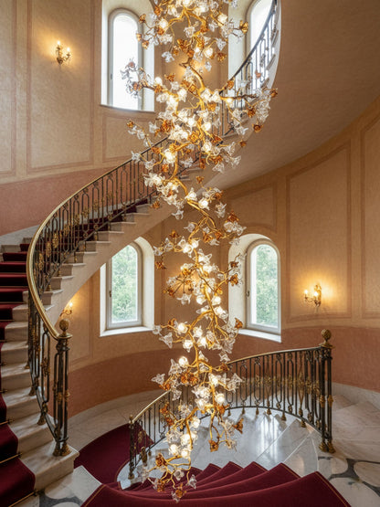 Brass Maple Branch Chandelier - Vakkerlight