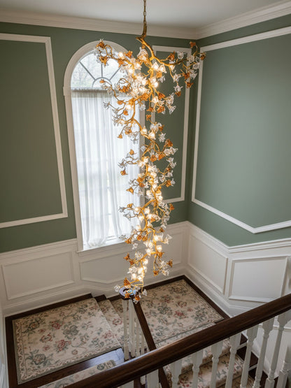 Brass Maple Branch Chandelier - Vakkerlight
