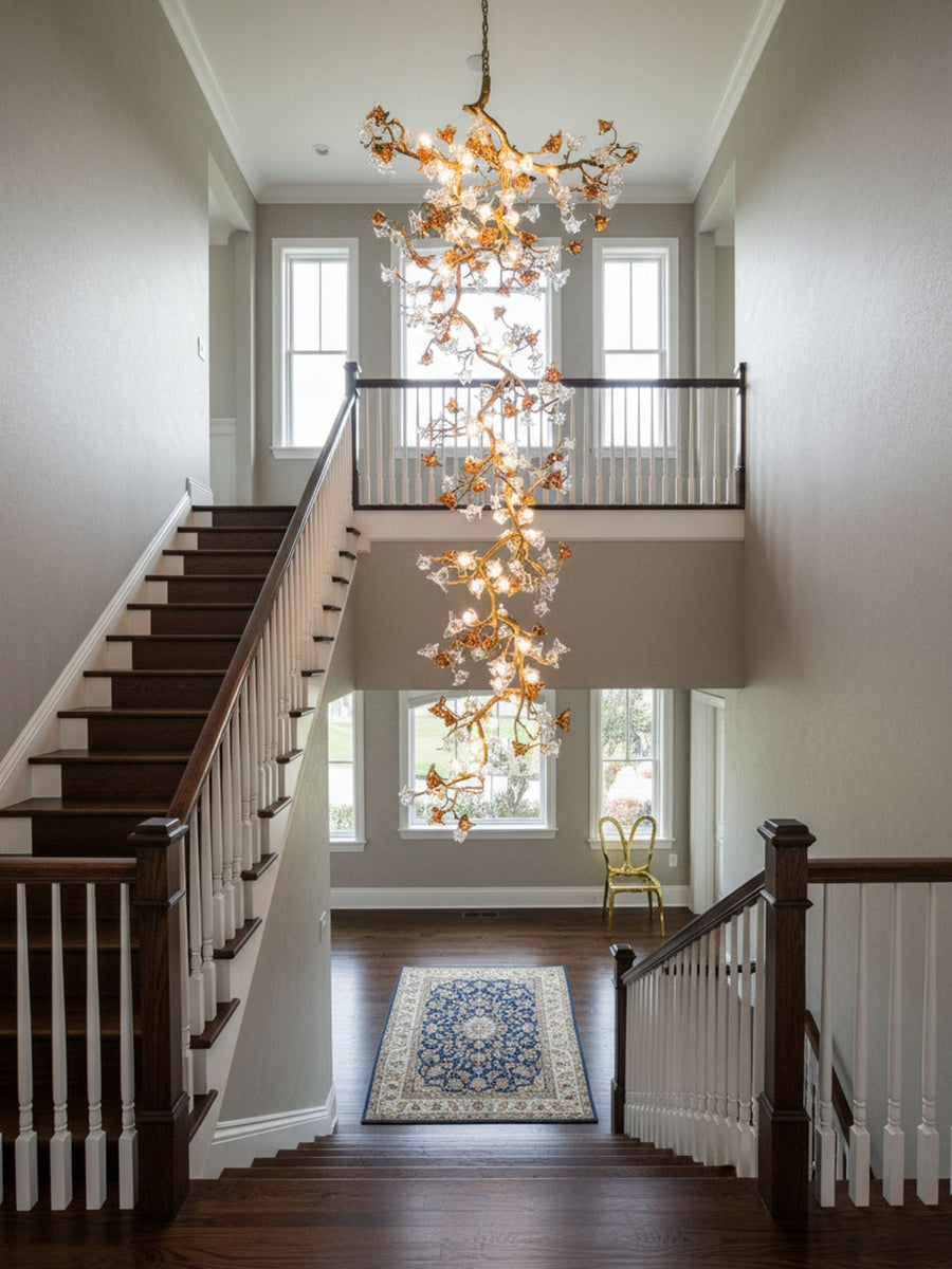 Brass Maple Branch Chandelier - Vakkerlight
