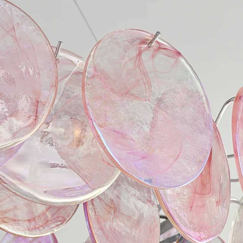 Murano Glass Disc Chandelier 35.4"