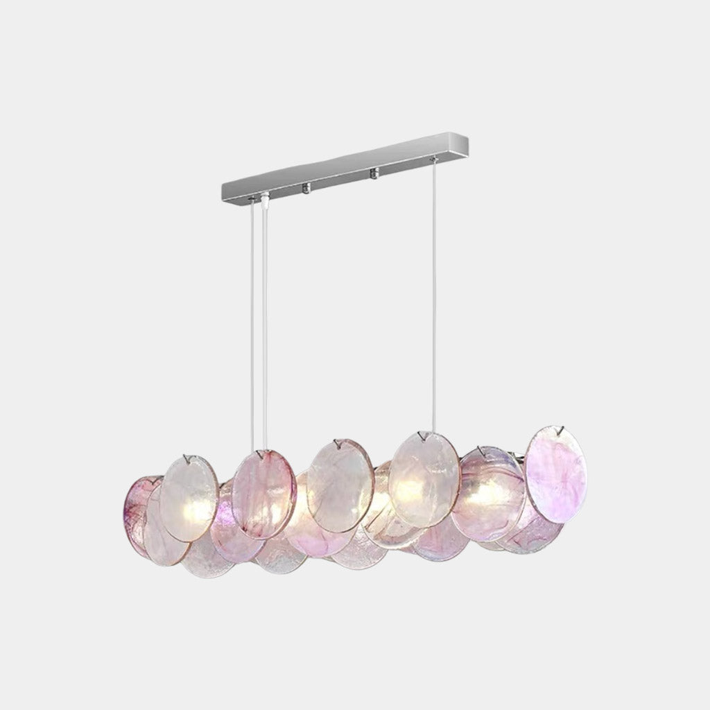 Murano Glass Disc Chandelier 35.4"