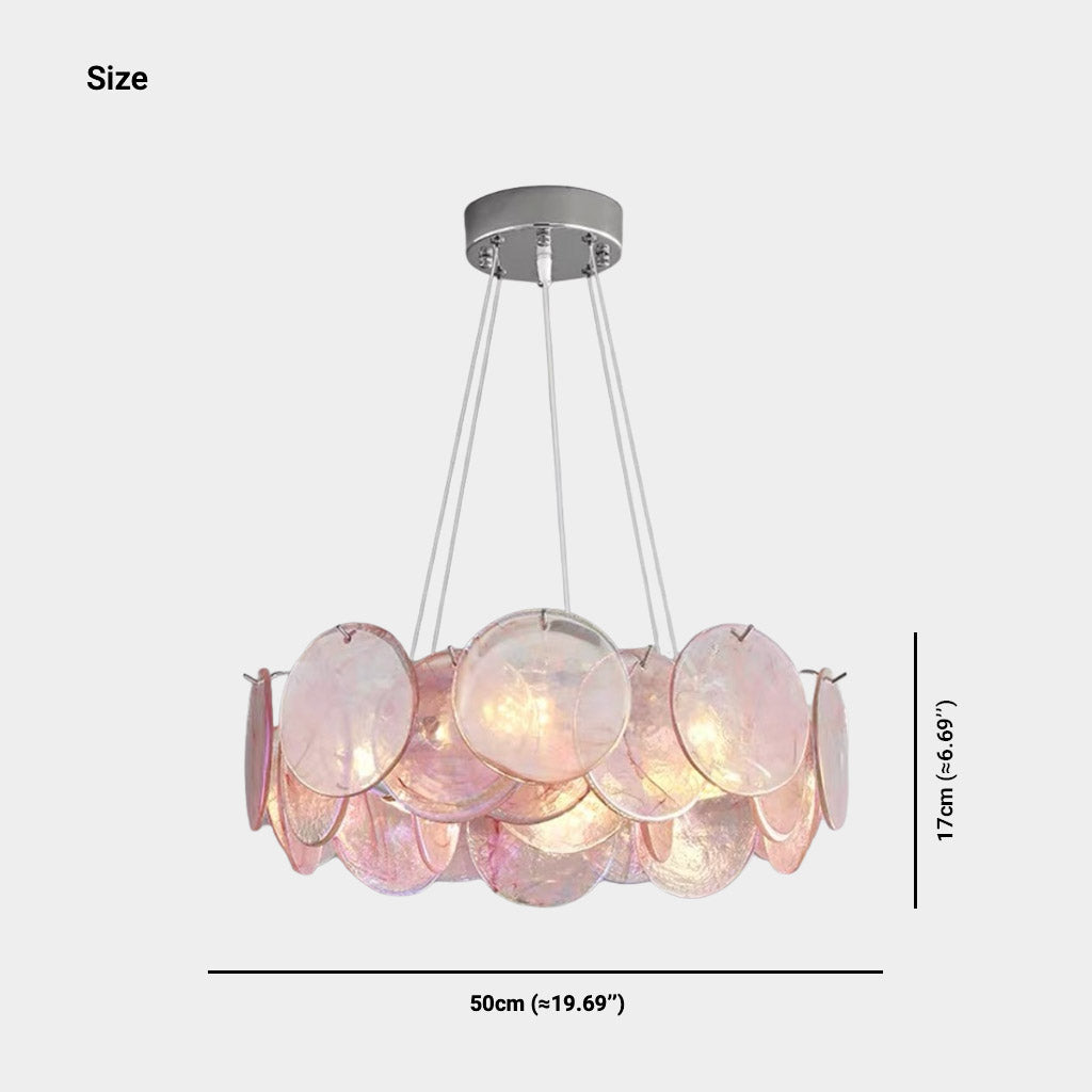 Murano Glass Disc Chandelier 35.4"