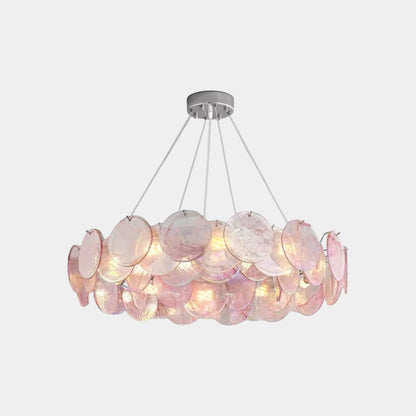 Murano Glass Disc Chandelier 35.4"