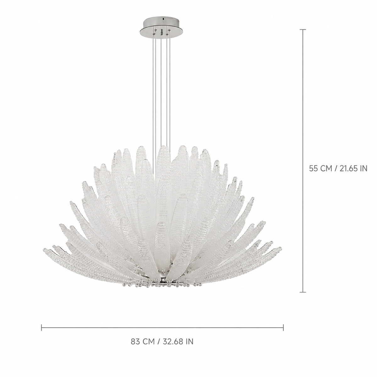 Calista Artisan Murano Chandelier 32.7"