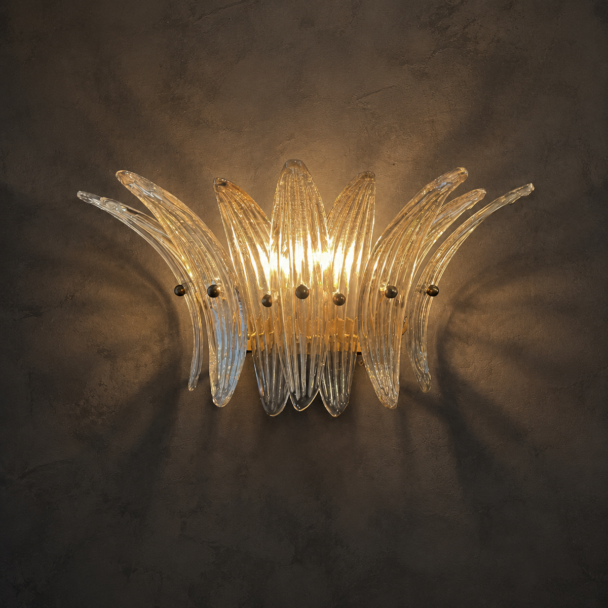 Celestia Sculptural Floral Glass Wall Sconce 9.8"