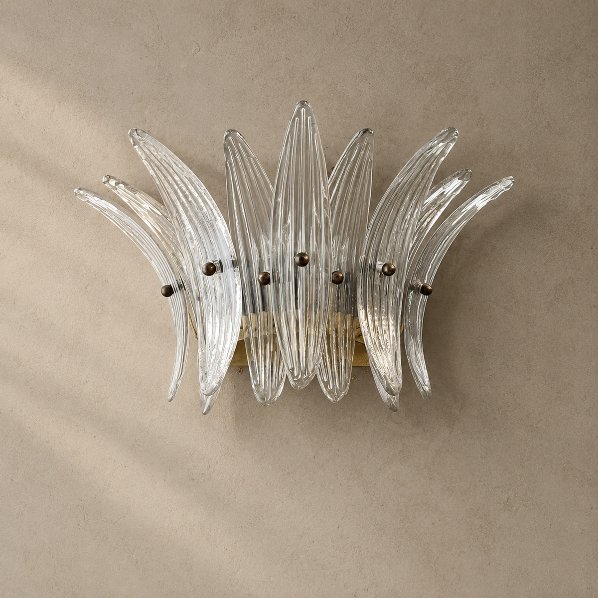 Celestia Sculptural Floral Glass Wall Sconce 9.8"